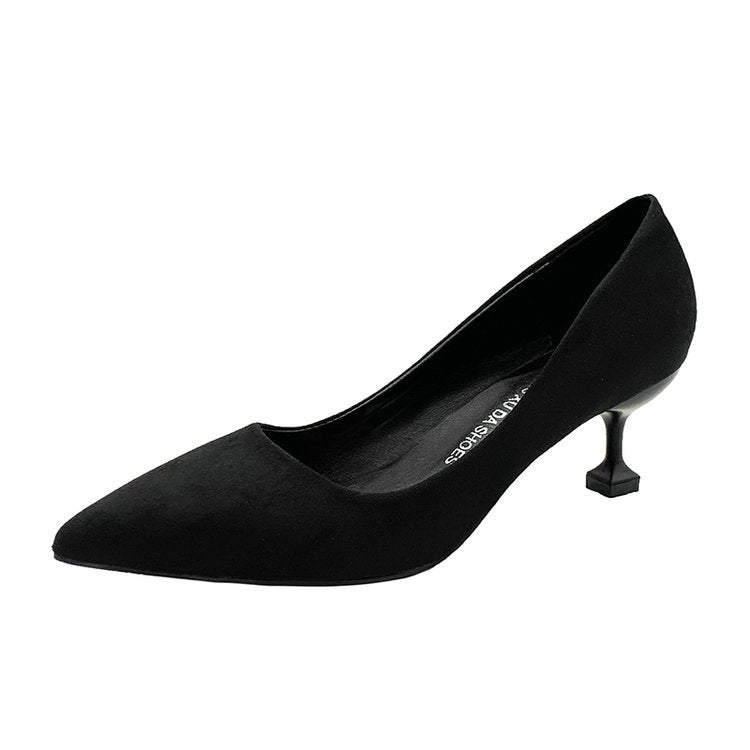 Damen elegante Spitzenpumps mit stilvollem Blockabsatz EB