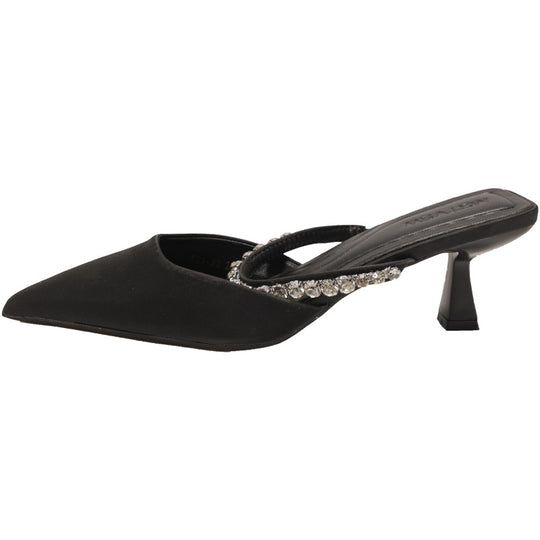 Damen Pumps mit funkelndem Riemen und spitzem Zehenbereich EB