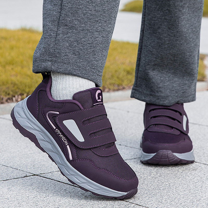Damen Sportliche Sneakers mit praktischem Klettverschluss und atmungsaktiver Mesh-Oberfläche EB