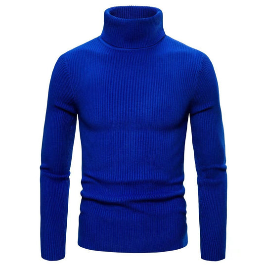 Herren Hochwertiger Rollkragenpullover aus feiner Rippstruktur EB