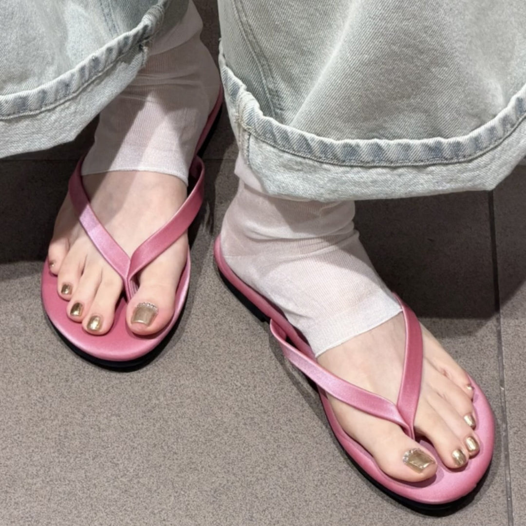 Damen Zehentrenner-Sandalen mit weichem Fußbett und rutschfester Sohle EB