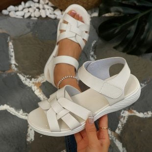 Damen Sommerliche Riemensandalen mit elegantem Flecht-Design EB