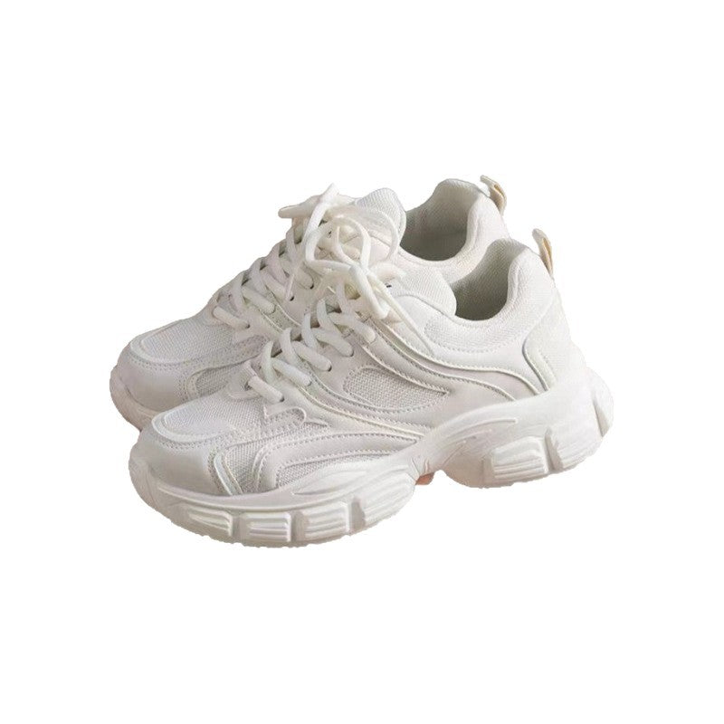 Damen Sportliche Chunky Sneakers mit stoßdämpfender Sohle und atmungsaktivem Obermaterial EB