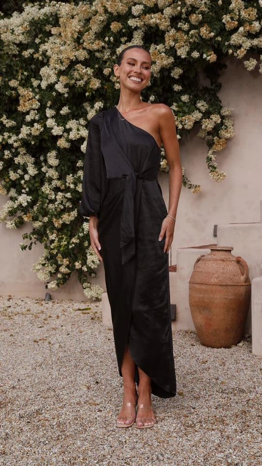 Damen Wickelkleid mit asymmetrischem Design und elegantem Taillengürtel EB