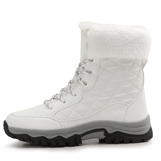 Damen Warm gefütterte Winterstiefel mit rutschfester Profilsohle EB