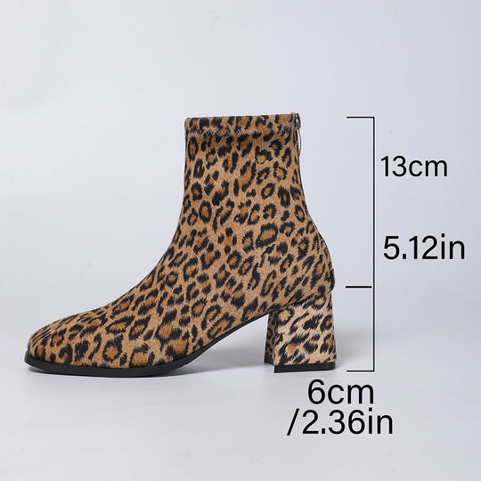 Damen nan knöchelhohe Veloursoptik-Stiefelette mit mittelhohem Blockabsatz und schlanker Vorderkappe EB