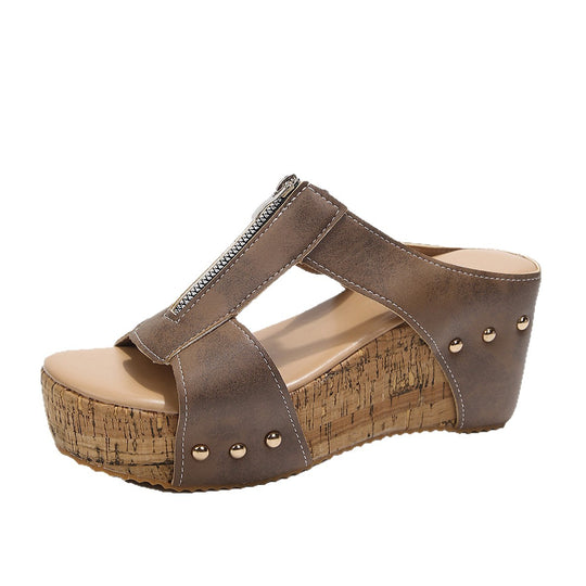Damen Wedge-Pantoletten mit verstellbarem Riemendesign und komfortablem Fußbett EB