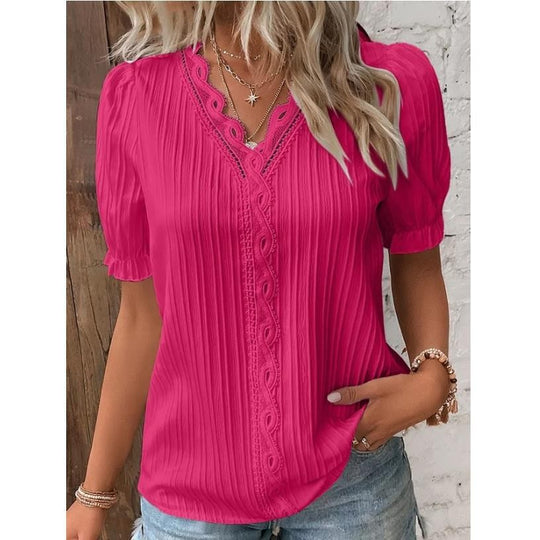 Damen Bluse mit raffiniertem Rüschendetail EB