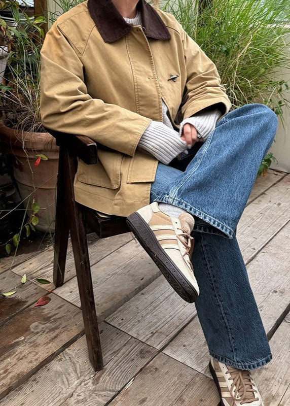 EB | Corduroy Kragen Canvas Jacke