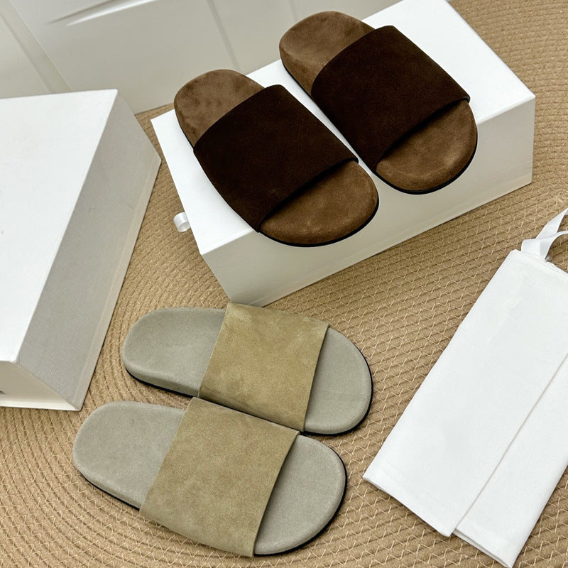 Damen Moderne Clogs mit weichem Leder-Obermaterial EB