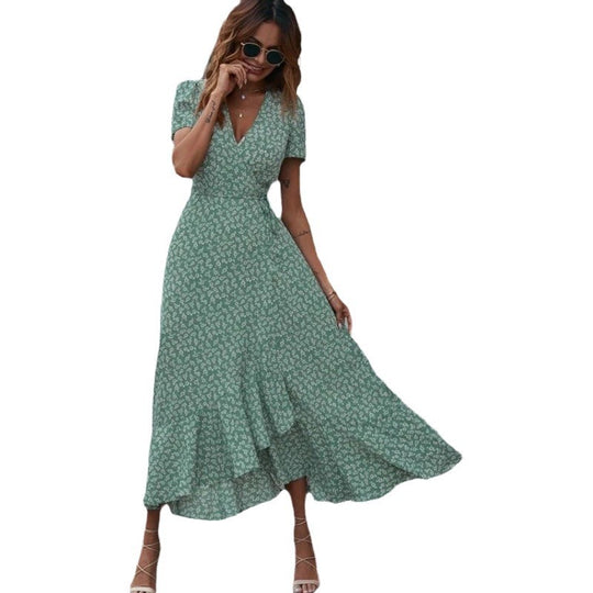 Damen Wickelkleid mit floralem Muster EB