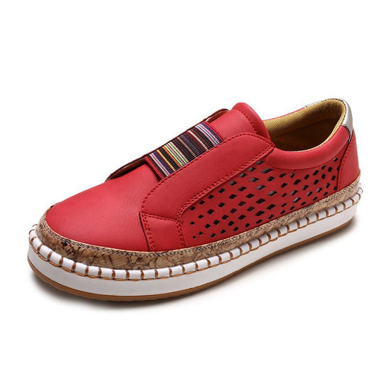 Damen lässige Slip-On Sneakers mit perforierten Details EB