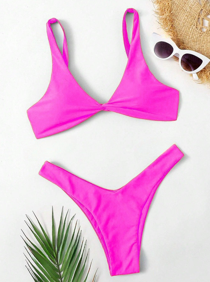 Damen Bikini-Set mit stilvoller Knotendetails EB