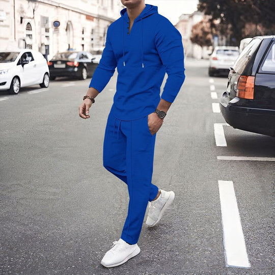 Herren sportliches Hoodie und Jogginghose Set mit atmungsaktiver Struktur EB