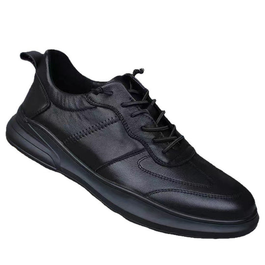 Damen Sportliche Leder Sneakers mit dämpfender Laufsohle und rutschfestem Profil EB