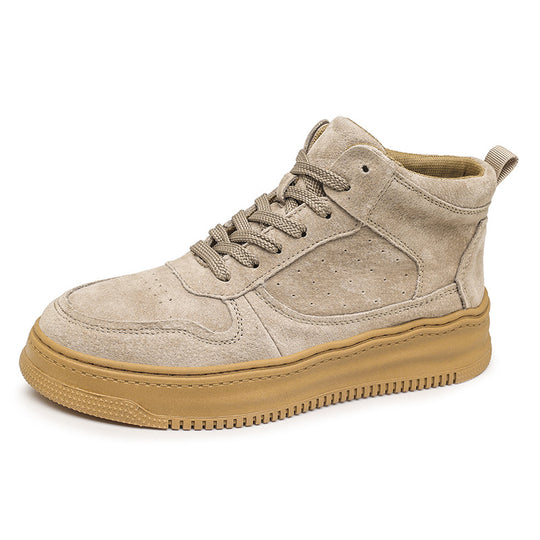 Damen Modische High-Top Sneakers mit dicker Sohle und bequemer Innenpolsterung EB