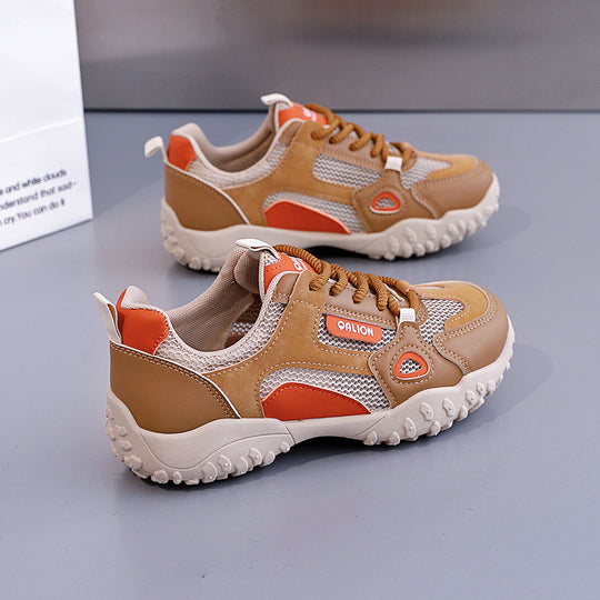 Damen Sportliche Freizeitsneaker mit atmungsaktiver Mesh-Oberfläche und robustem Profil EB