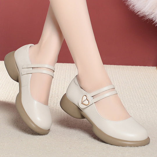 Damen Mary Jane Schuhe mit doppeltem Riemen und komfortabler Sohle EB