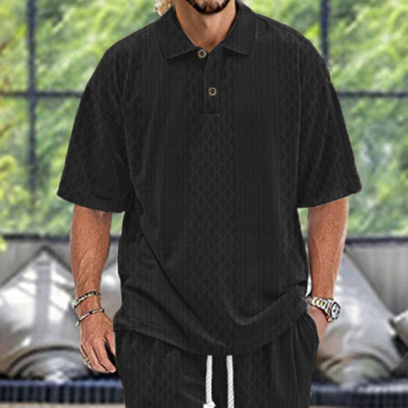 Herren Polohemd mit strukturiertem Design und bequemer Passform EB