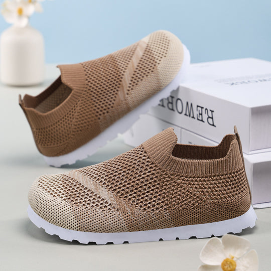 Damen Atmungsaktive Slip-On Sneakers mit flexiblem Obermaterial EB