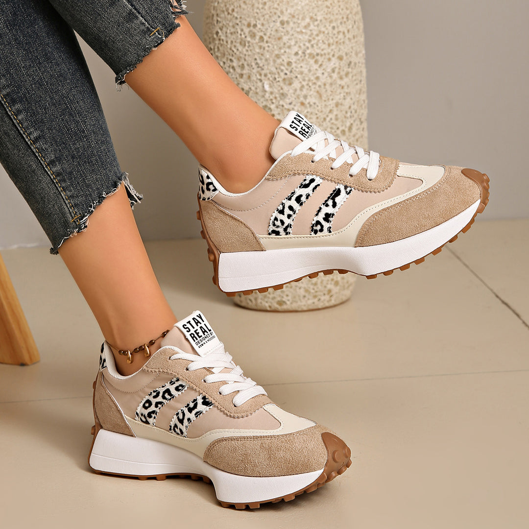 Damen sportliche Sneaker im Retro-Design mit atmungsaktiven Materialien EB