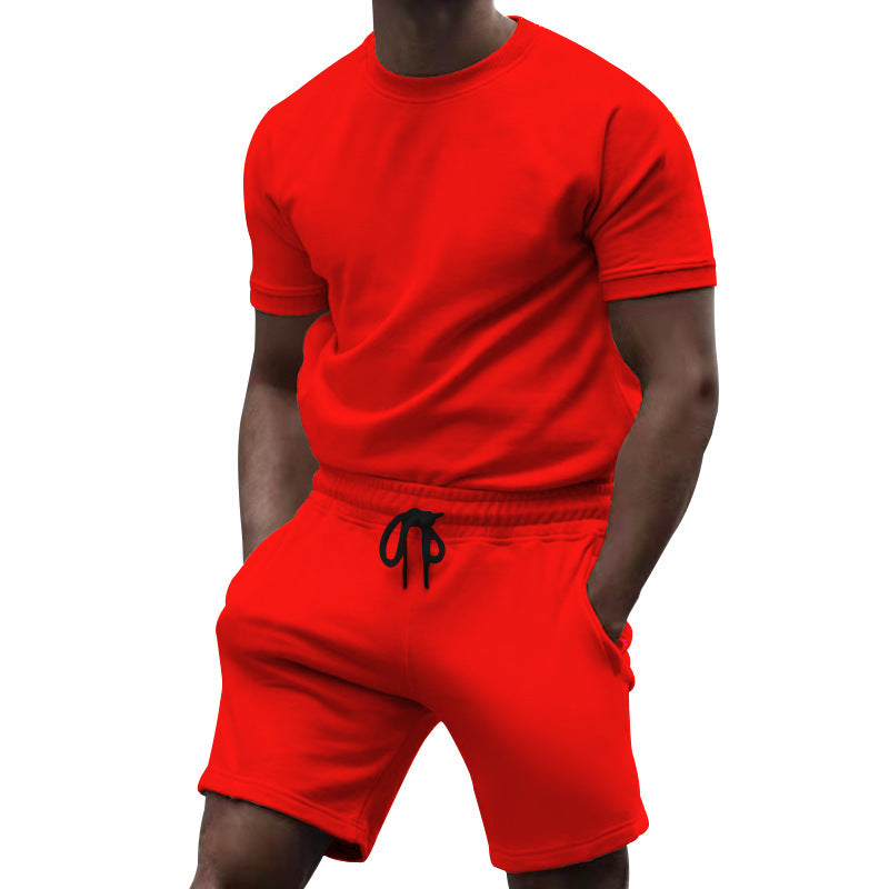Herren Sportkombination mit kurzärmligem Oberteil und bequemen Shorts EB