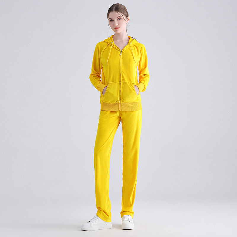 Damen Sportlicher Jogginganzug mit Kapuze EB