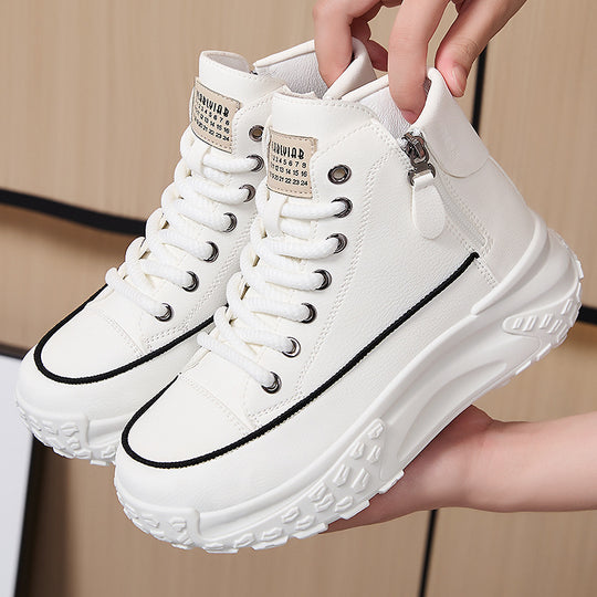 Damen Hochwertige Sneaker mit innovativer Schnürtechnik und Reißverschluss EB