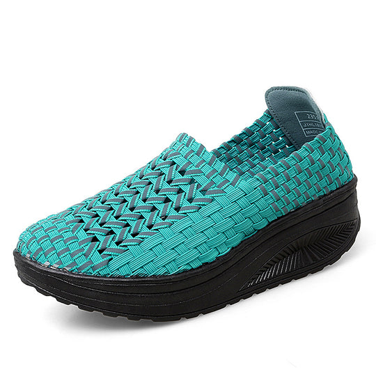 Damen Atmungsaktive Slip-On Sneakers mit flexiblem Obermaterial und dämpfender Sohle EB