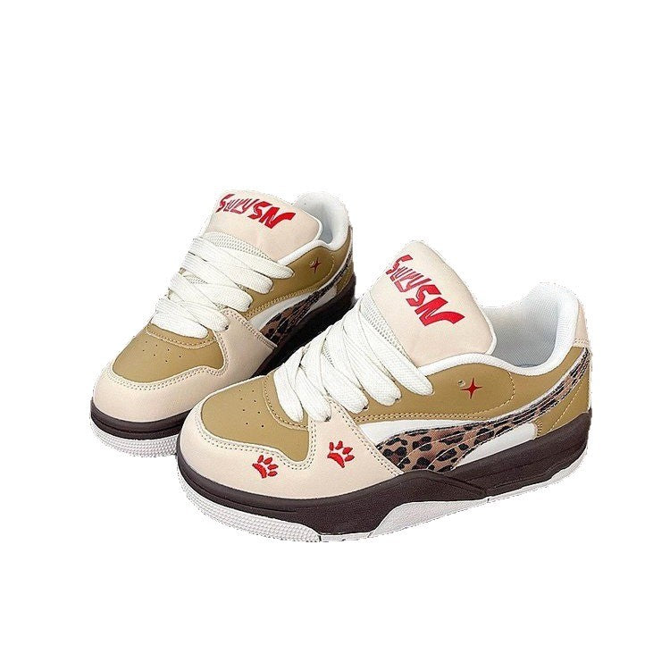 Damen Sportliche Sneakers mit trendigem Animal-Print und bequemer Innensohle EB