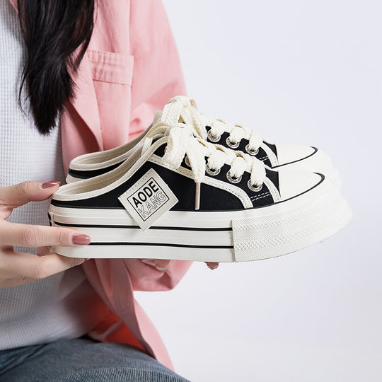 Damen Plateau Sneakers mit modischem Schnürdetails und hohem Komfort EB