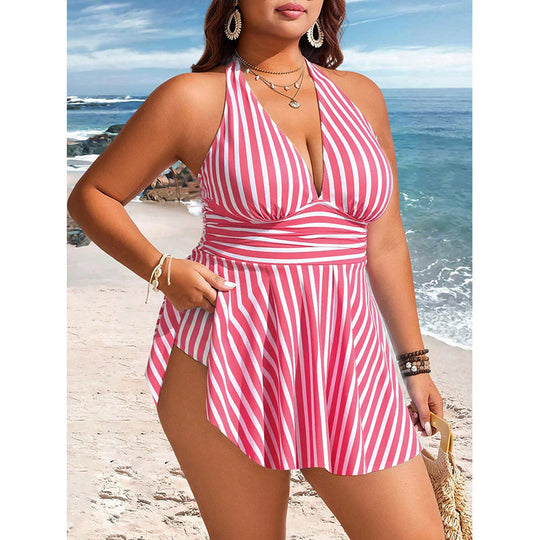 Damen Strandkleid mit raffiniertem Wickeldesign EB