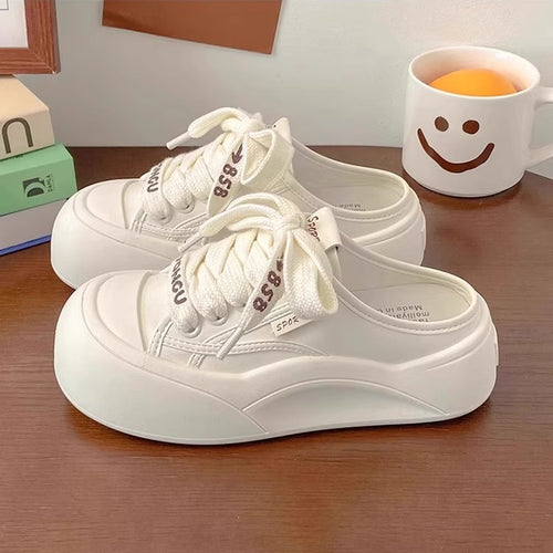 Damen Trendige Plateau-Sneaker mit flexibel einstellbarem Schnürsystem und atmungsaktiver Sohle EB