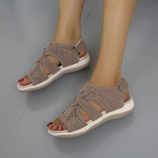 Damen Freizeit-Sandalen mit verstellbaren Riemen und gepolsterter Sohle EB