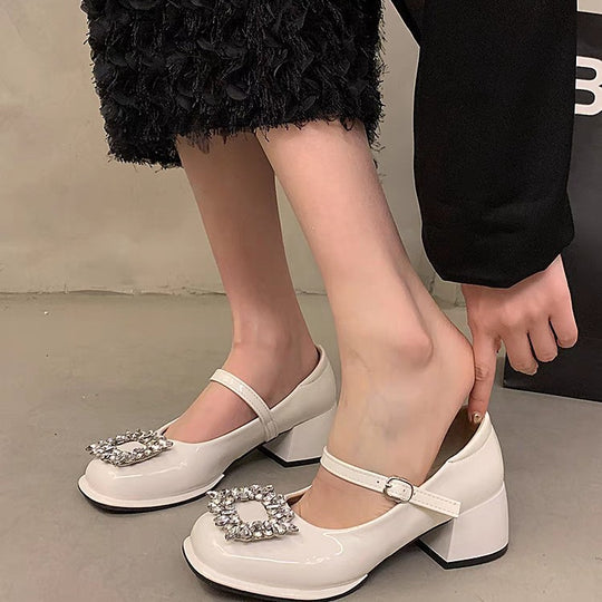 Damen Elegante Slingback-Pumps mit funkelndem Schmuckdetail EB