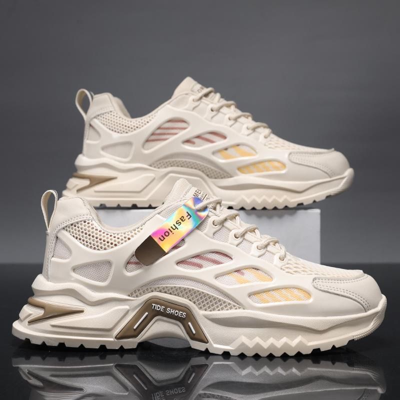 Damen modische Sneakers mit atmungsaktiver Mesh-Oberfläche und stoßdämpfender Sohle EB