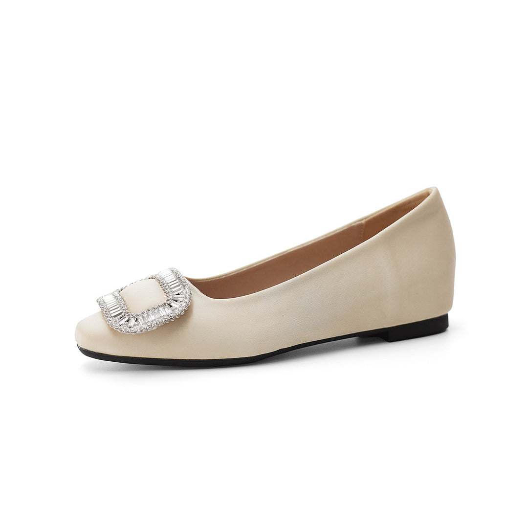 Damen Ballerinas mit elegantem Strassdetail und komfortablem Fußbett EB
