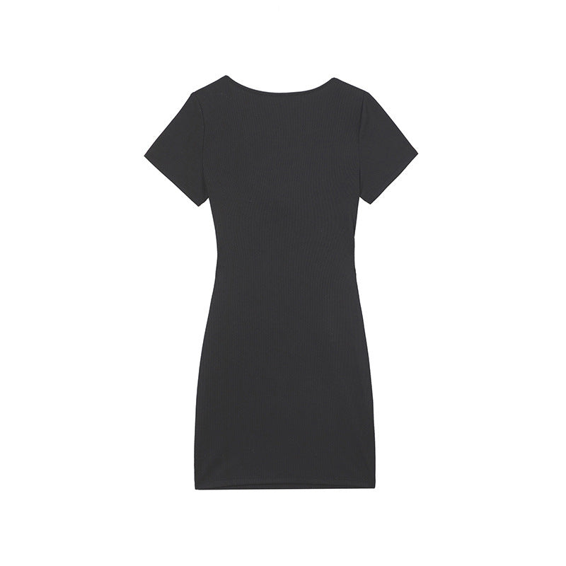 Damen Knot Kleid Mini EB