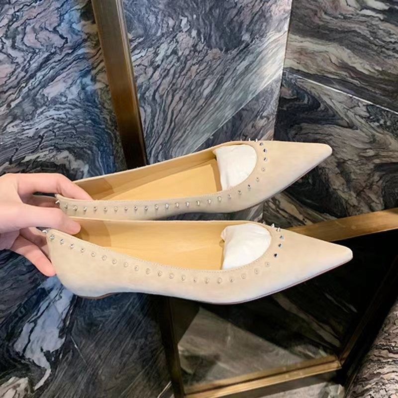 Damen elegante Ballerinas mit Nieten EB
