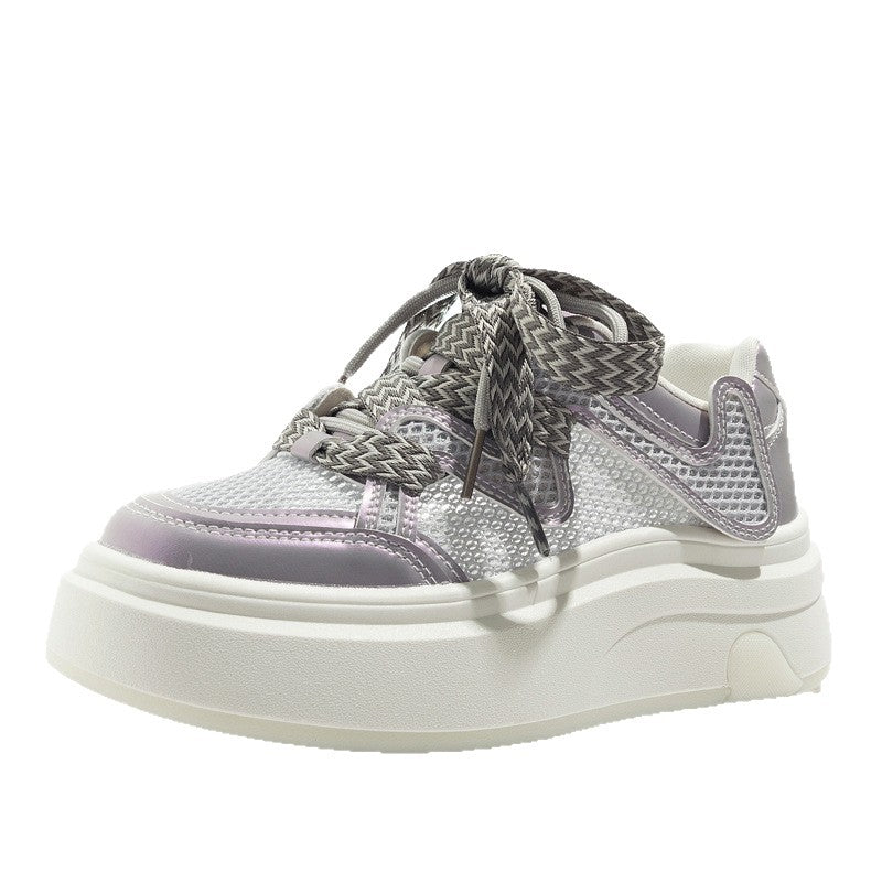 Damen Trendige und atmungsaktive Sneakers mit stabiler Sohle EB