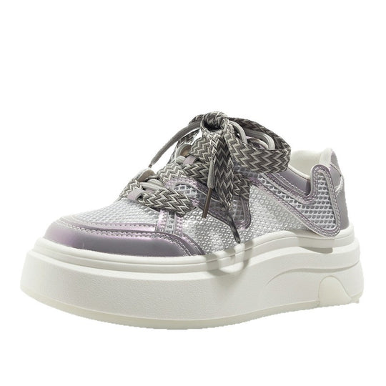Damen Trendige und atmungsaktive Sneakers mit stabiler Sohle EB