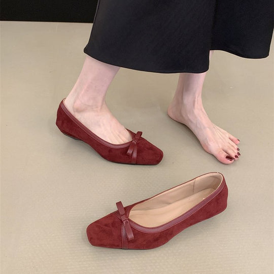 Damen elegante Mokassins mit dekorativem Schleifenakzent EB
