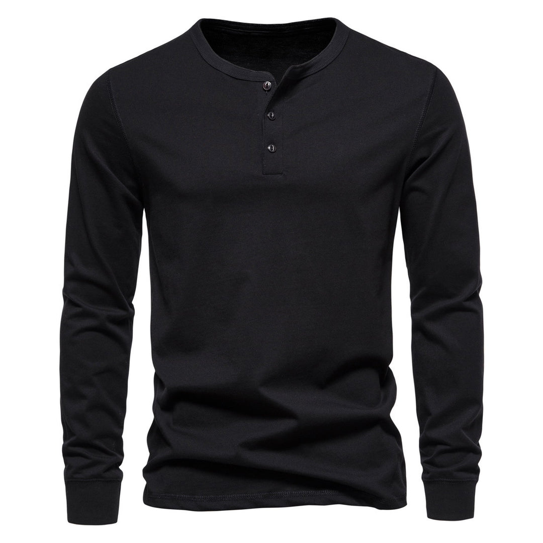 Herren Langarm-Henley-Shirt mit Knopfleiste und hohem Tragekomfort EB