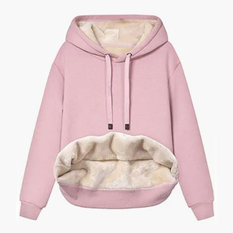 Damen Kuscheliger Kapuzenpullover mit Fleece-Futter EB
