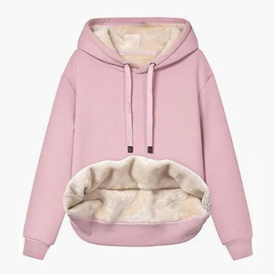 Damen Kuscheliger Kapuzenpullover mit Fleece-Futter EB
