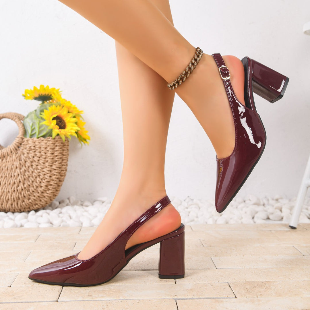 Damen Slingback-Pumps mit komfortablem Blockabsatz EB