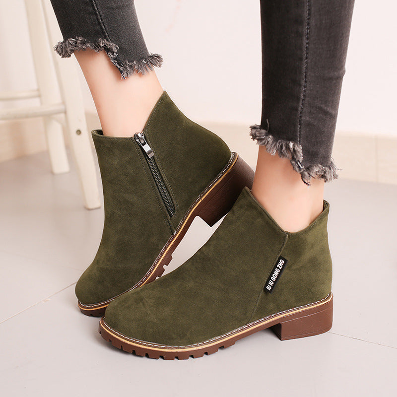 Damen modische Ankle-Stiefel mit rutschfester Sohle und bequemer Innenausstattung EB