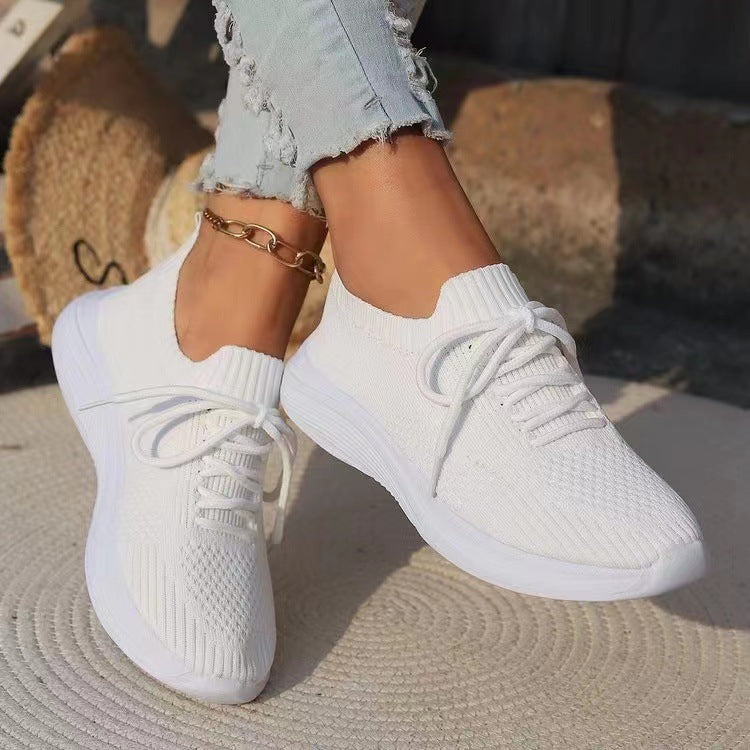 Damen Atmungsaktive Sneaker mit elastischem Strick-Obermaterial und stützendem Fußbett EB