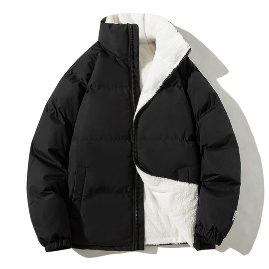 Damen gesteppte Thermo-Bomberjacke mit weichem Teddyfutter und hohem Stehkragen EB