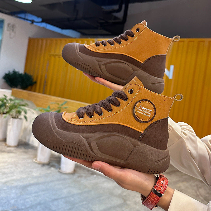 Damen Modische High-Top Sneaker mit rutschfester Sohle und hohem Komfort EB